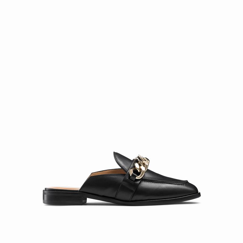 Russell & Bromley Chainmule Womens Keychain Mules Black |NLE489HE|